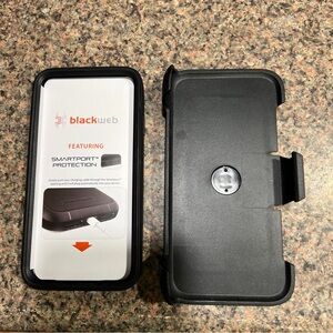 Blackweb phone case with holster for iPhone XS Max black.